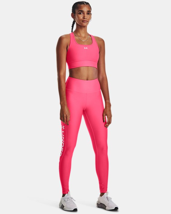 Damen HeatGear® Leggings in voller Länge, Pink, pdpMainDesktop image number 3